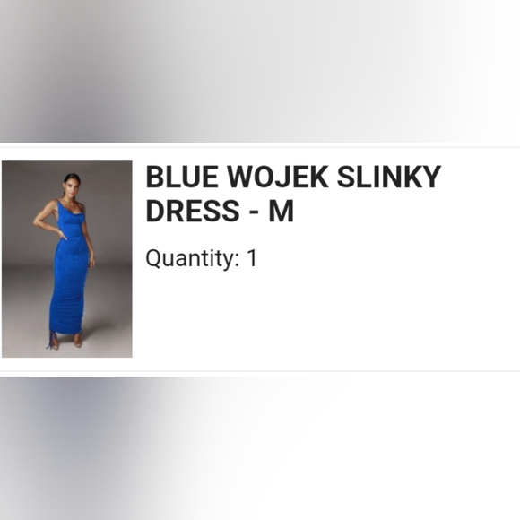 JLUXE LABEL BLUE WOJEK SLINKY DRESS - M. W tag - Picture 3 of 3